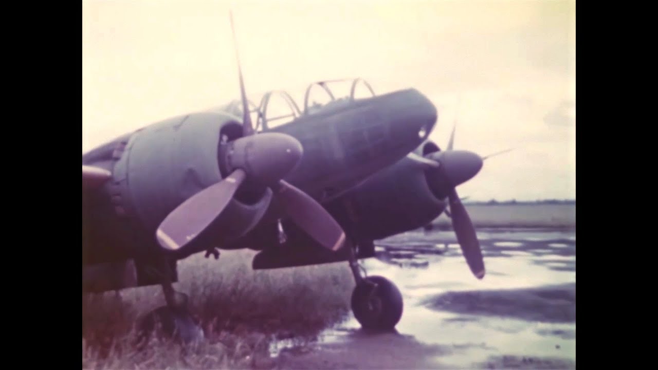 Captured Gannosu Airfield and Fukuoka Docks, Japan 1945  - Original Color Footage