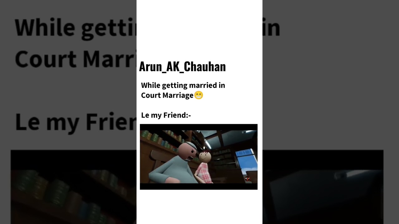 while getting married in court Marriage 💑  Le My Friend:-#viral#funnyvideo #comedy#viralcomedyvideo