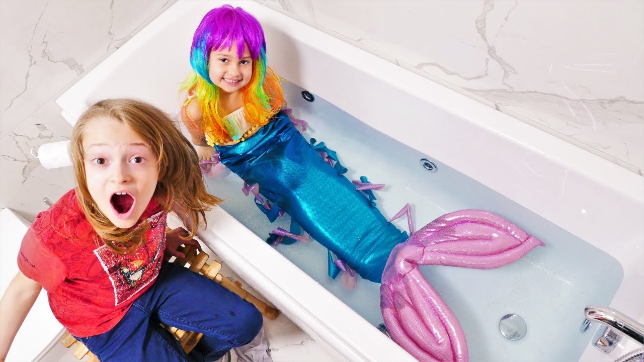 C&oacute;mo convertirse en una Sirena. Juegos para ni&ntilde;os. Las aventuras de Sel&iacute;n y su hermano.