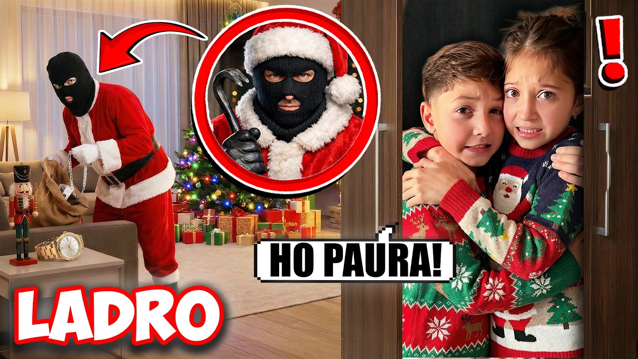 UN LADRO TRAVSTITO DA BABBO NATALE ENTRA IN CASA E RUBA TUTTO LA NOTTE DI NATALE...