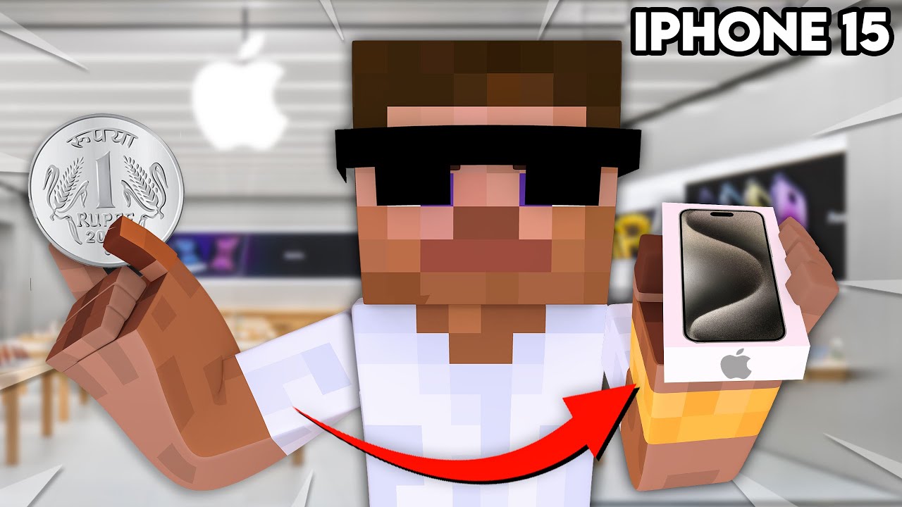 Turning ₹1 to iPhone in 7 Days in Minecraft ..
