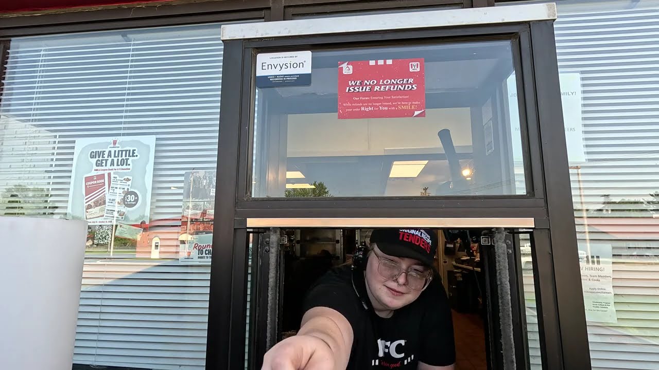 $5.61 KFC Drive Thru, Crispy Thigh, Biscuit, Coleslaw & Honey, Escanaba, Michigan, 26 July 2025, NGH