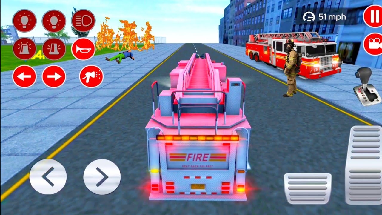 Real Fire Truck Driving Simulator - Fireman's Daily Job Game- Android iOS Gameplay #21
