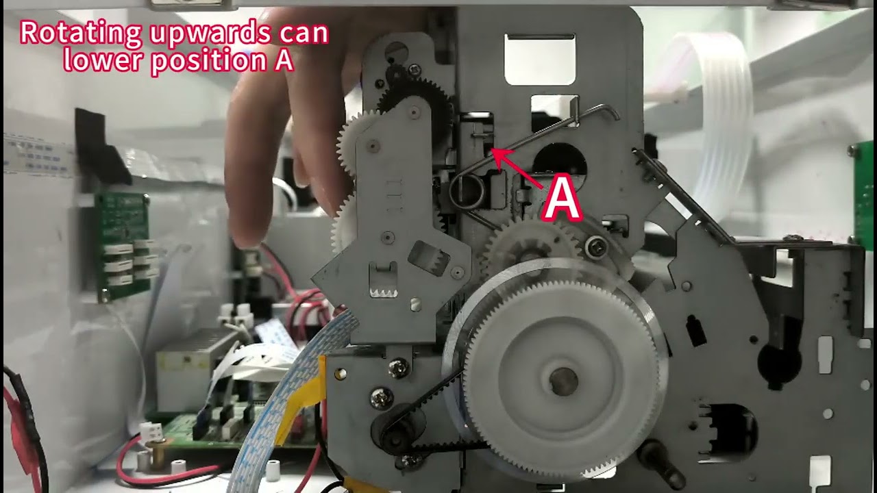 How to adjust the printhead on the epson L1800 DTF printer