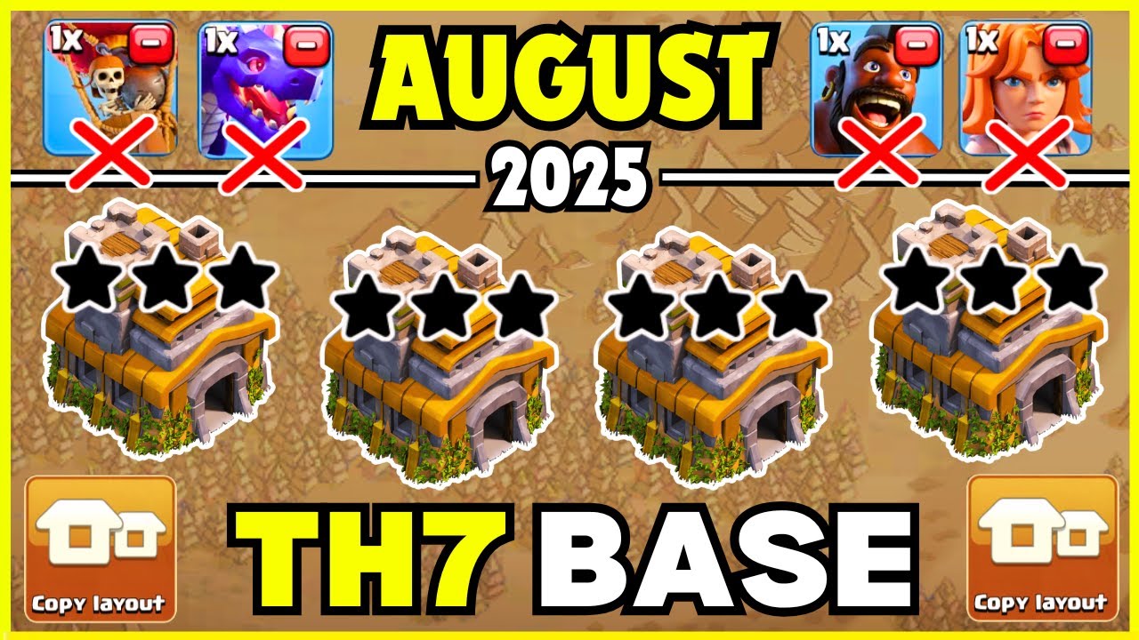 🏆 TOP 10 WORLD BEST TH7 War Base With Link | Th7 Legend Base With Link | Th7 Pushing Base | 2025