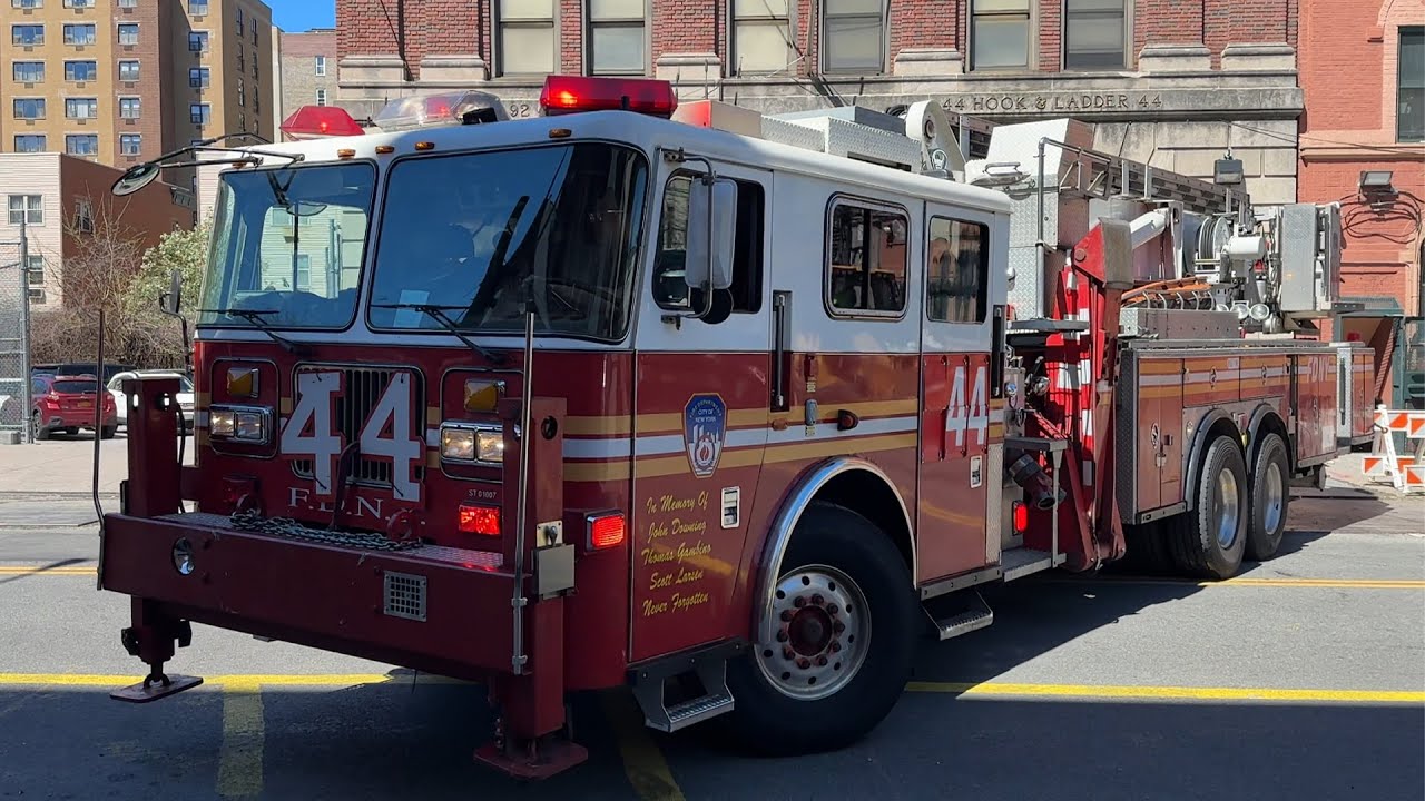 *2001 SPARE TOWER LADDER* | FDNY Ladder 44 Repositioning, Multiple Runs for Engine 92 & Division 6