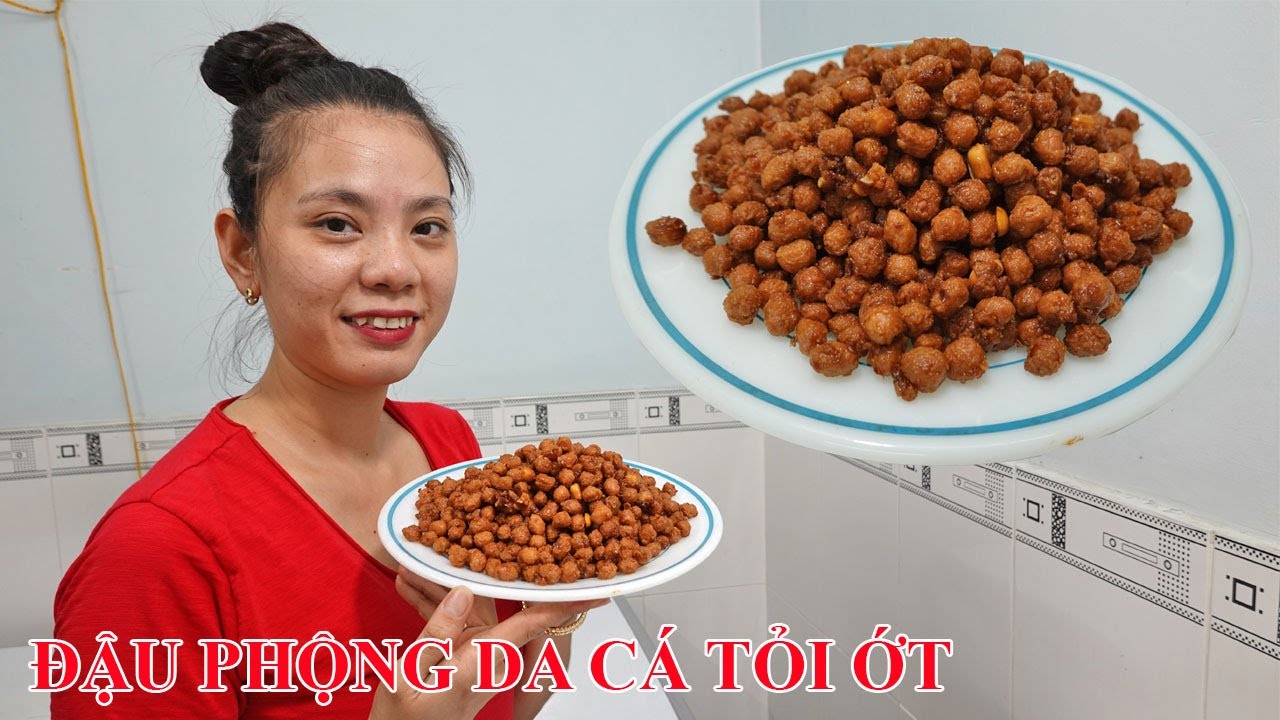 Làm đậu phộng da cá tỏi ớt nhâm nhi mùa mưa