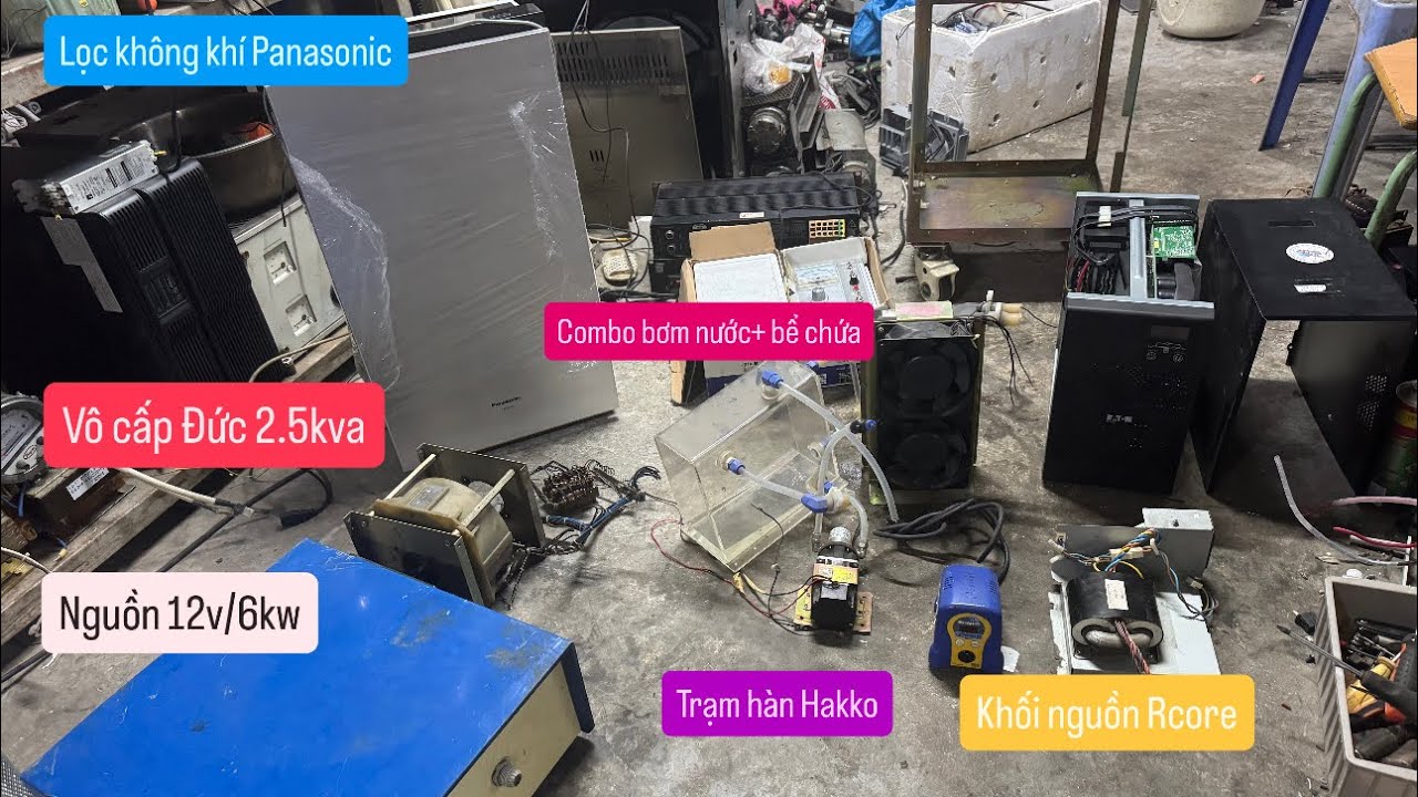 Hàng ngon cuối tuần: Lọc không khí Panasonic, Bơm mini + bể chứa, Nguồn 12v/6kw, Vô cấp Đức 2.5kva