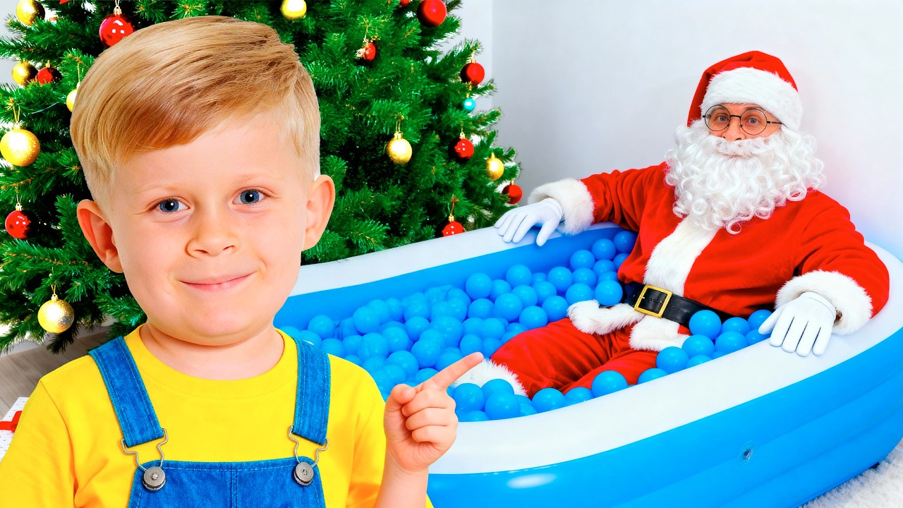 Dzieci pomagają Świętemu Mikołajowi odpocząć 🎅