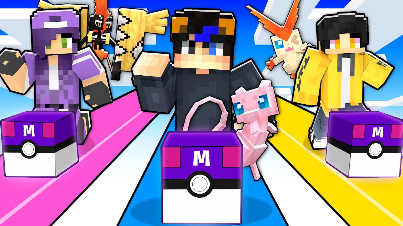 LUCKY BLOCKS LEGENDARY RACE with Cobblemon in Minecraft!