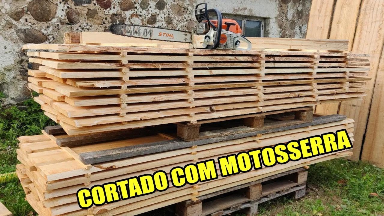 Cortando Mais Tábuas com Motosserra