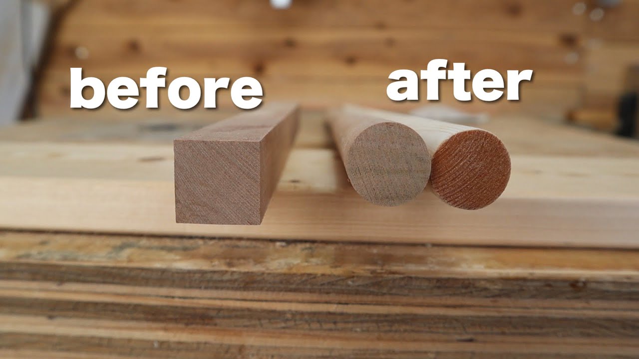 【DIY】トリマー買ったらやってみてください。簡単に角材から丸棒を作る