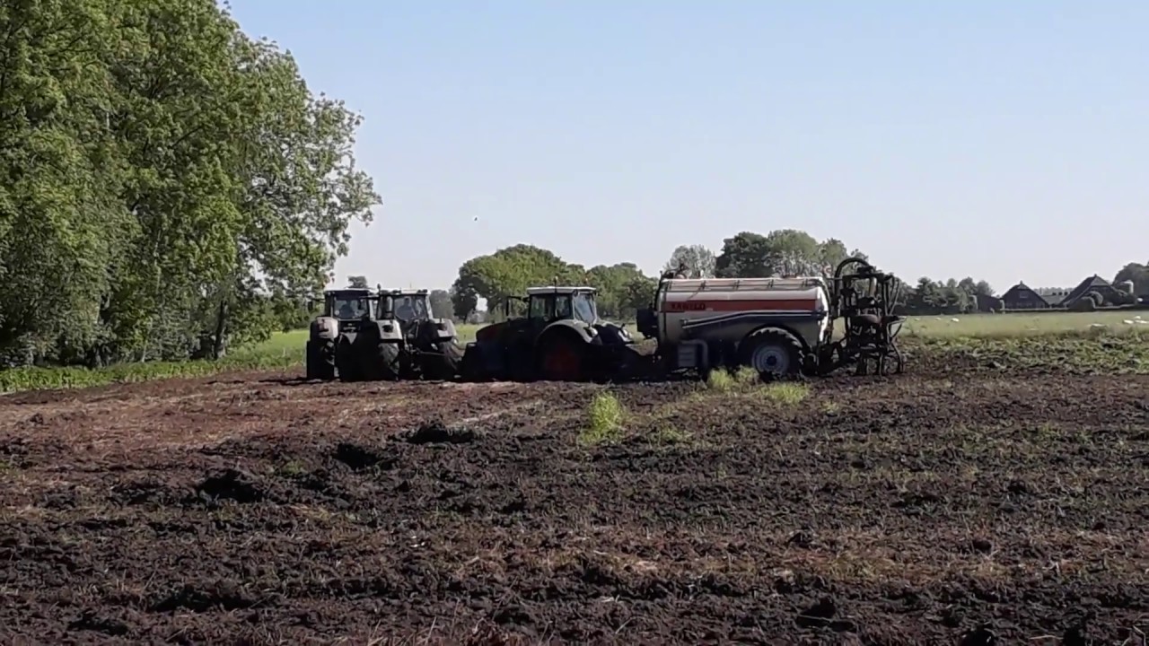 fendt met giertank zit vast loonbedrijf elst