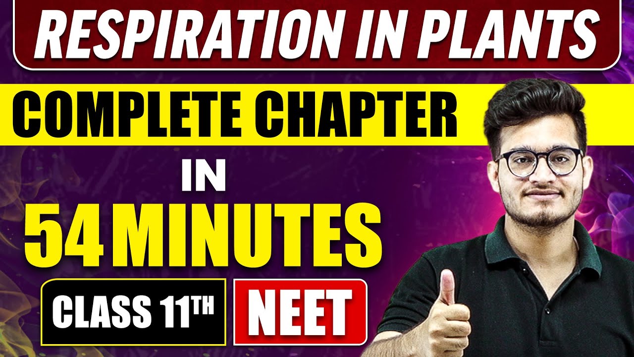 RESPIRATION IN PLANTS in 54 Minutes | Full Chapter Revision | Class 11 NEET