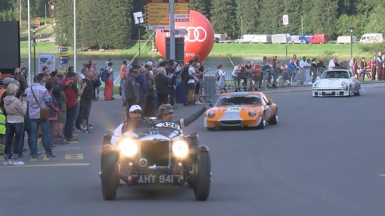 Race Car presentation through Arosa at Arosa Classic Car 2016