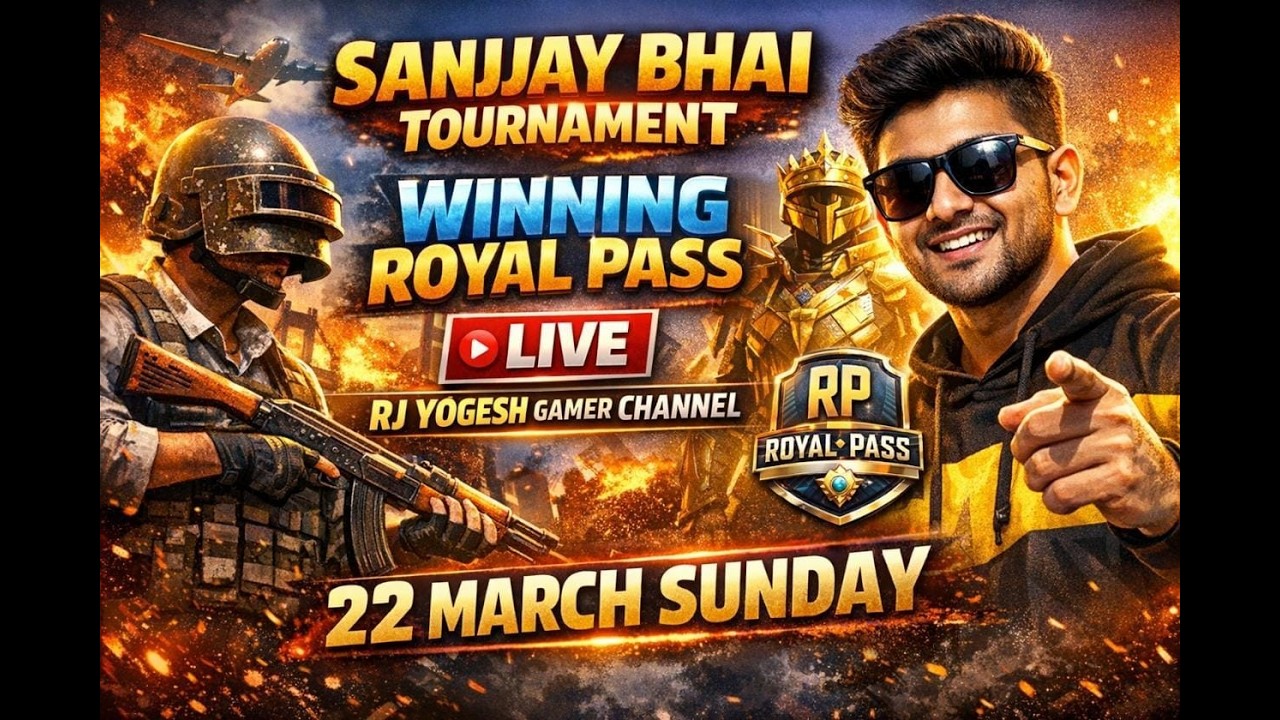 BGMI MOBILE LIVE TURNAMENT 😱22 MARCH 😎RJ YOGESH GAMER
