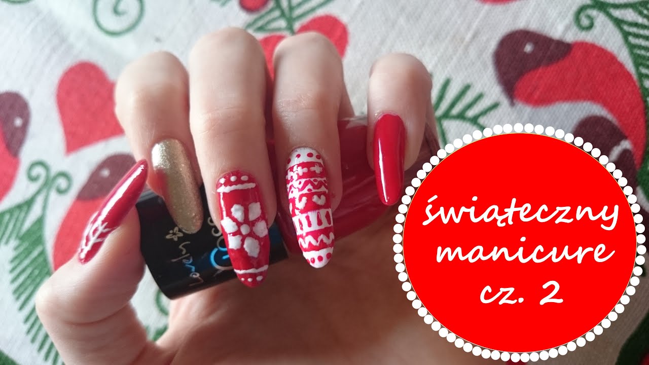 Świąteczny sweterek na paznokciach - Christmas Sweater Nails