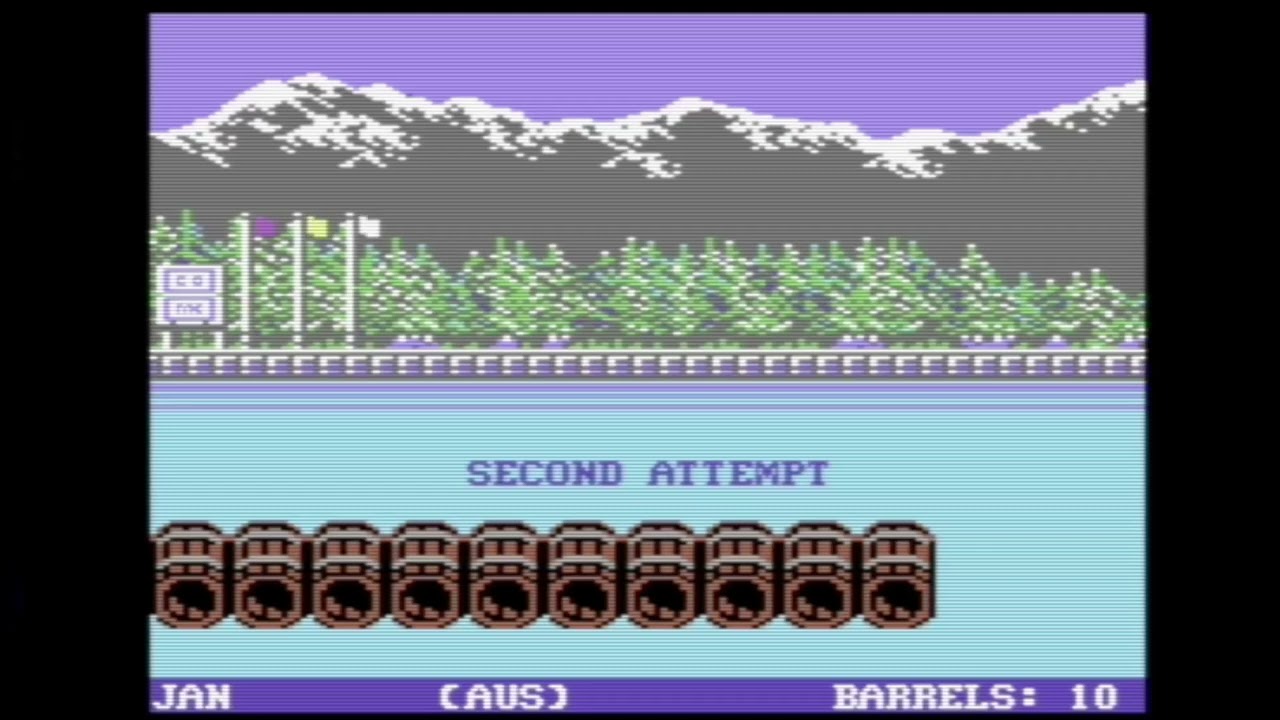 Barrel Jump - World Games - C64