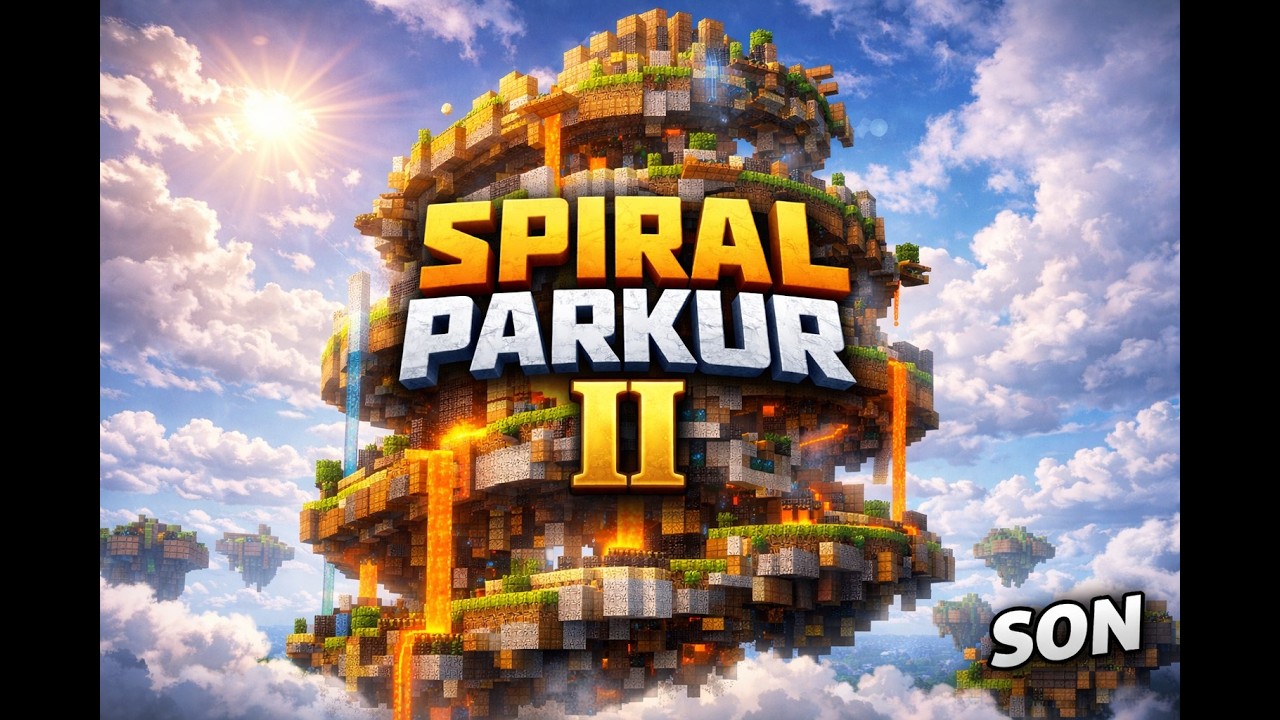 Minecraft Spiral Parkur II 😱 SON BÖLÜM! Düşmeden Bitirebilecek miyim?