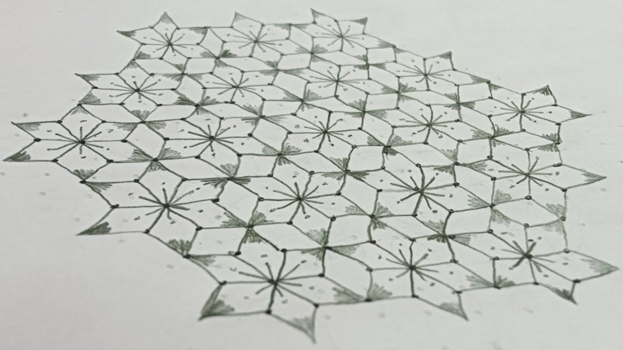 ✨ 15*8(middle dot) மார்கழி மாத Star Rangoli/Simple Mystyle Kolam