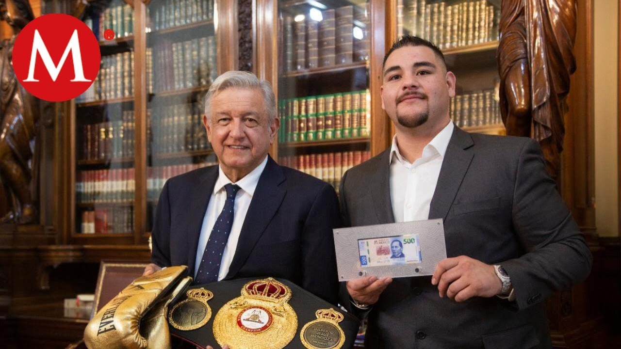 AMLO recibe al campeón de boxeo Andy Ruiz en Palacio Nacional