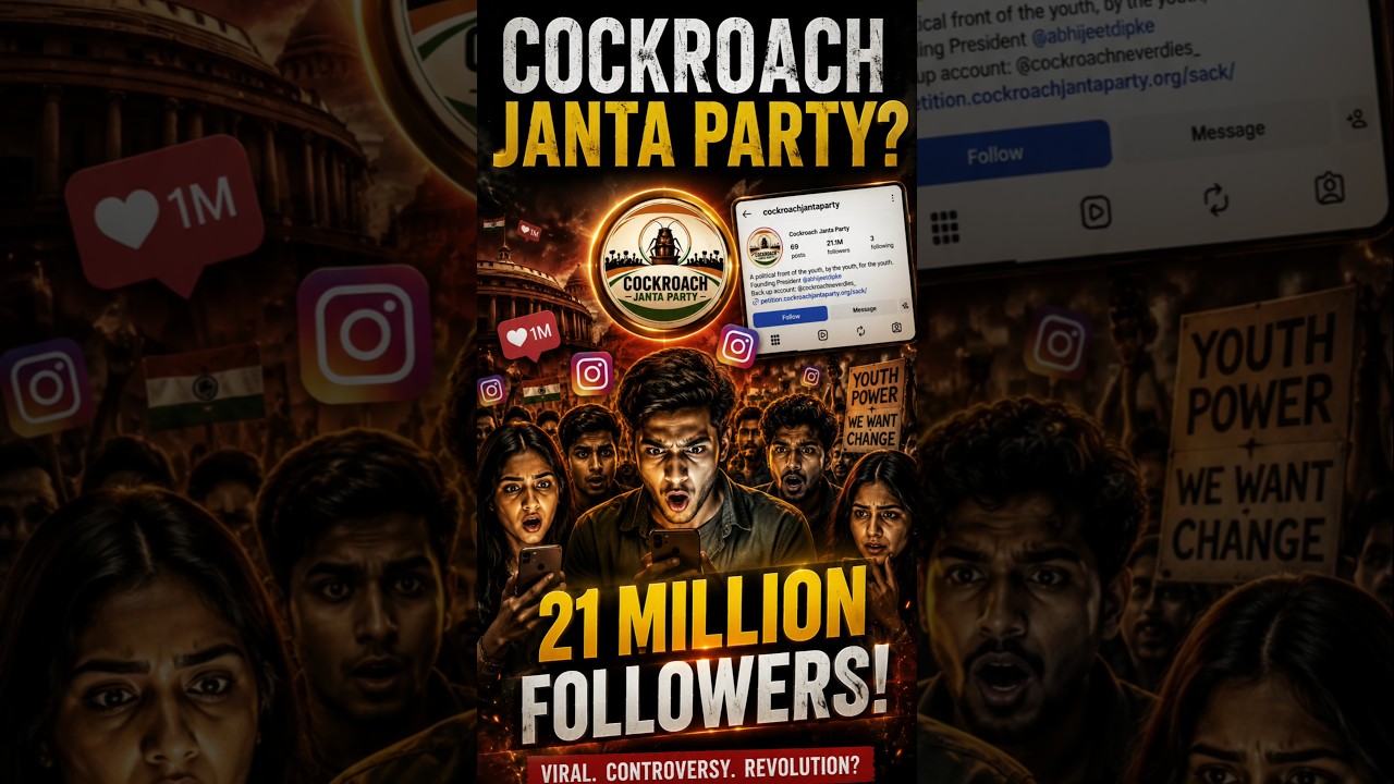 Cockroach Janta Party has crossed 21 Million Followers in Just 4 Days! 😱 #cjp #news