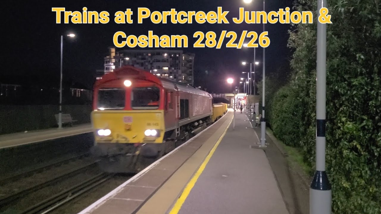 Trains at Portcreek Junction & Cosham 28/2/26 (4K 60fps) 