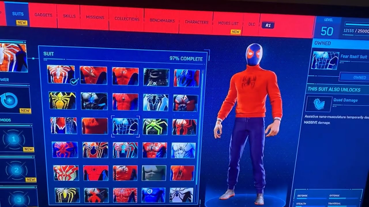 Marvel Spider-Man all suits unlocked