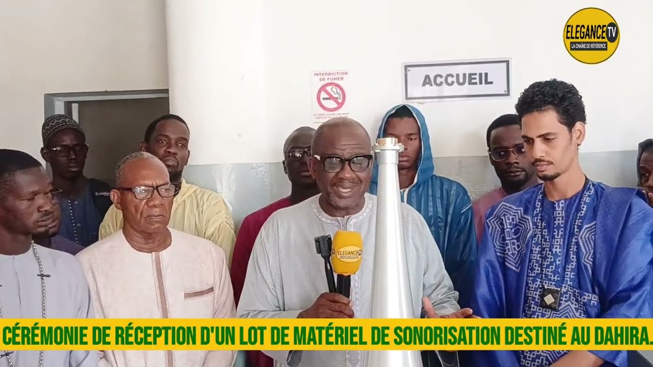 🔴 la cérémonie de réception d'un lot de matériel de sonorisation destiné au dahira.
