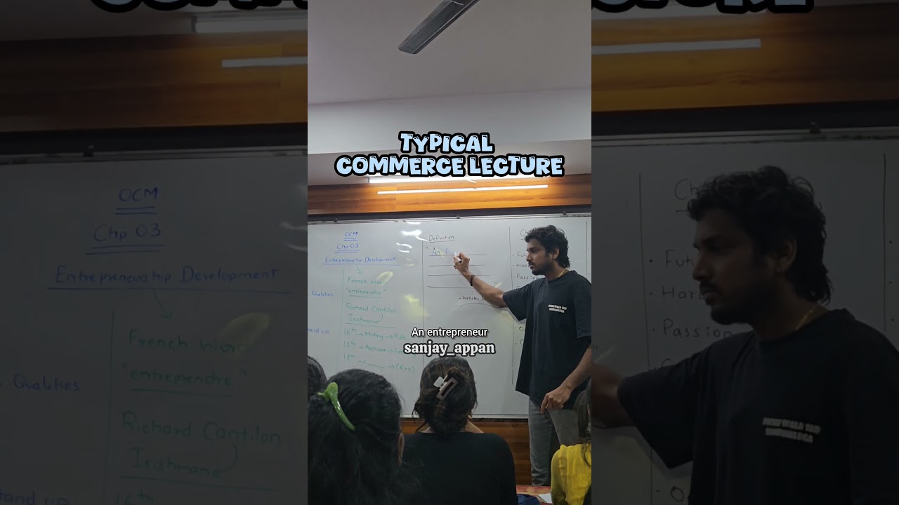Who is an Entrepreneur | Sanjay Appan | Commerce Teacher