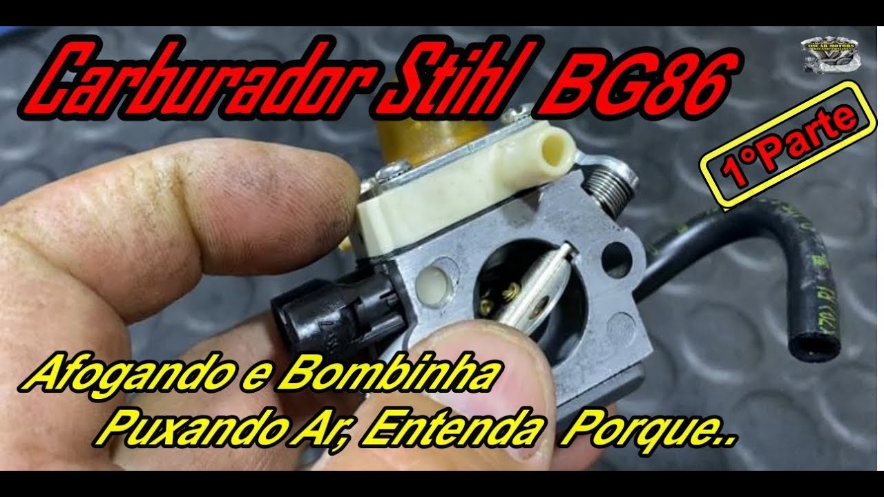 Carburador Stihl BG86: Zama C1M (modelo novo). Se Aplica a FS85/55