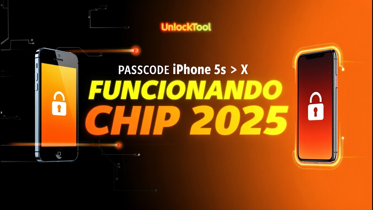 🍎Como Fazer Passcode iPhone 5s ao X Com a Unlocktool (Funcionando Chip) 2025