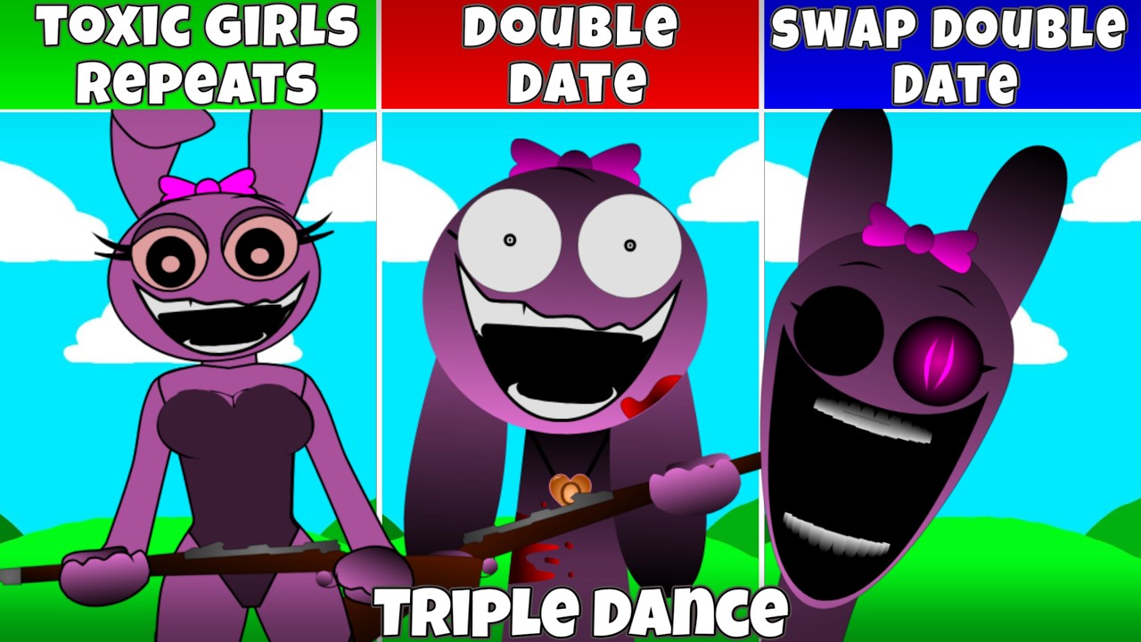 Sprunki Double Date &ndash; Toxic Girls Repeats x DoubleSwap  Triple Dance Fusion Fan Mod