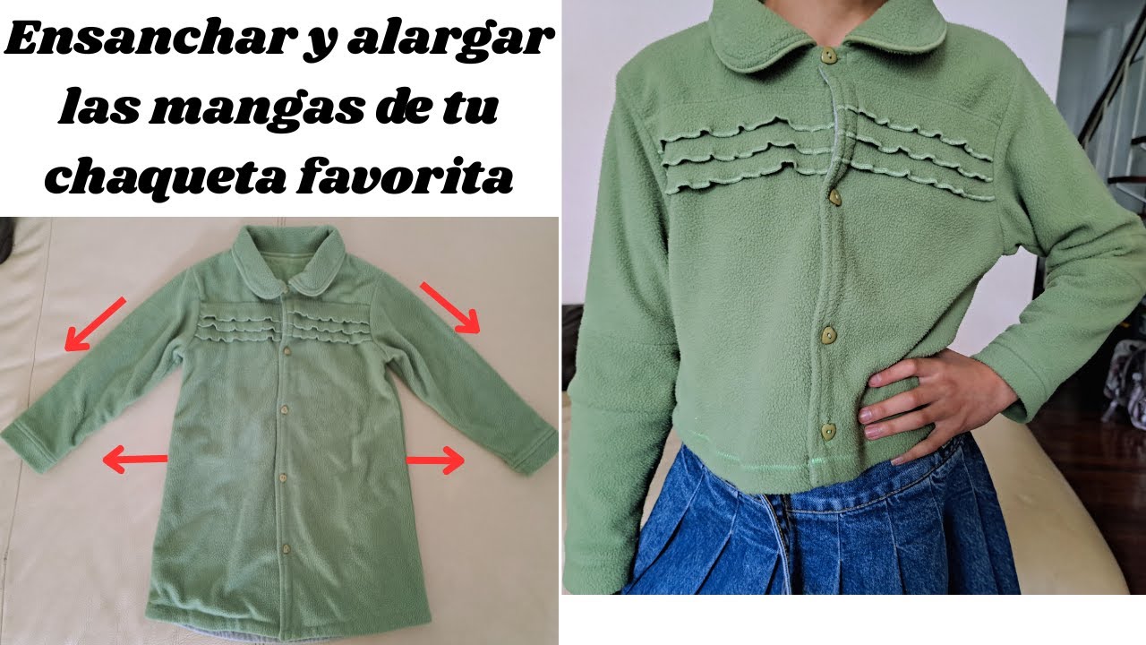 ♻️ ENSANCHAR y ALARGAR mangas de una CHAQUETA
