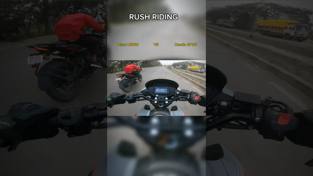 Pulsar NS160 Vs Honda Sp 160 Rush Riding #shorts #hondasp160 #viral #pulsarns160 #rush #biker #rider