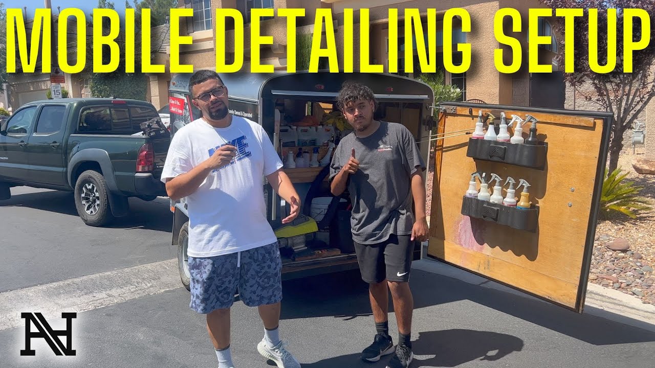 mobile detailing trailer setup ; Immaculate Auto Detailing Las Vegas Nevada