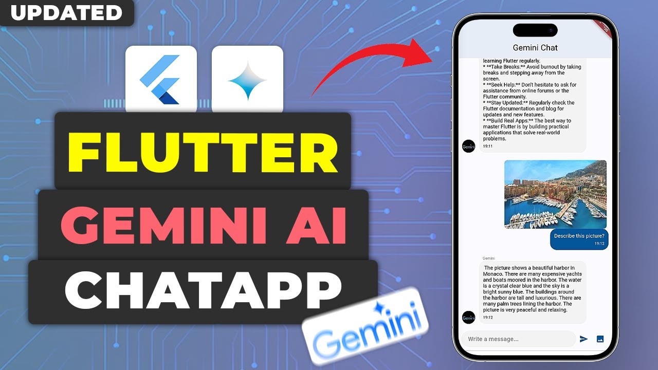 Учебное пособие по приложению Flutter Google Gemini Chat — Руководство по применению API Flutter ...
