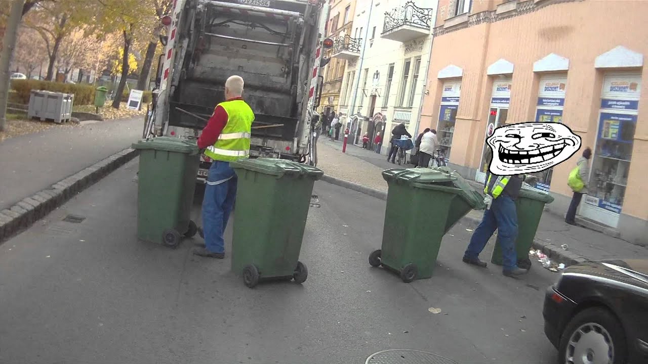 Szeged - Kuk&aacute;sok akci&oacute;ba 1080p Hungary garbage truck