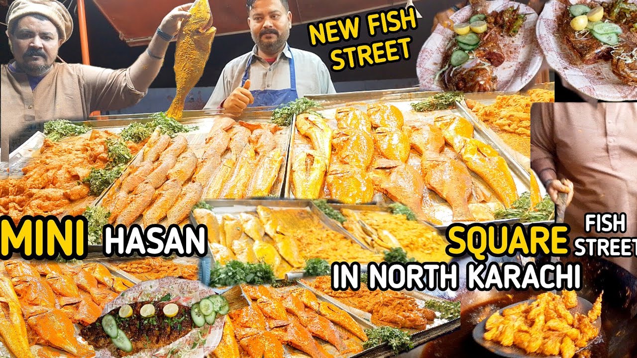 Karachi ki new fish market || Seafood craze || Mini Hasan square in north Karachi 