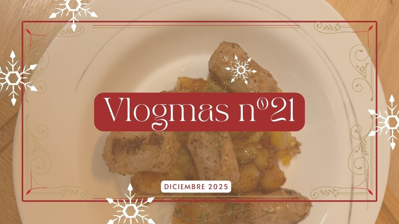 VLOGMAS #21 - Vlog un poquito más largo  Rutina skincare de mañana y receta navideña.