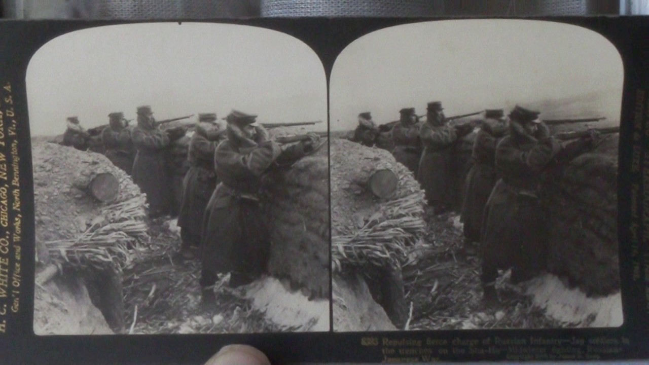 Japanese soldiers in the trenches battle of Sha-Ho Russian Japanese wear 1904 H.. White Co.