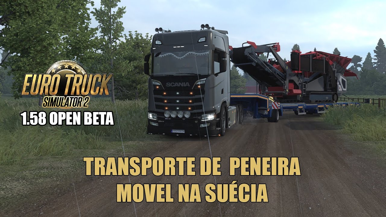 ETS2 1.58 OPEN BETA - TRANSPORTE DE  PENEIRAMOVEL NA SUÉCIA #ets2 #worldoftrucks #europa