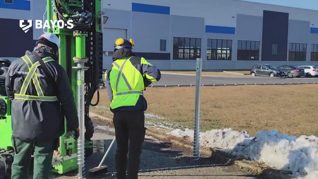 Instalace carportu na zemní vruty BAYO.S