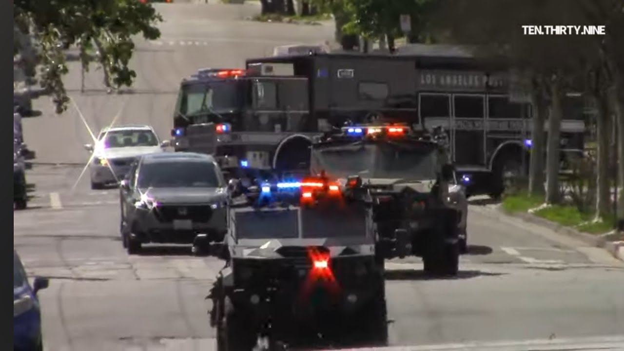 LAPD METRO SWAT UNITS RESPONDING CODE 3