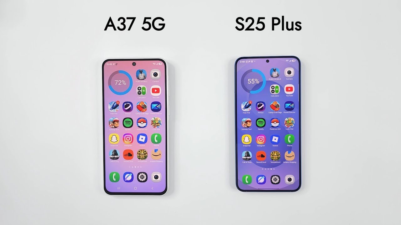 Samsung S25 Plus vs Samsung A37 5G - Speed Test!