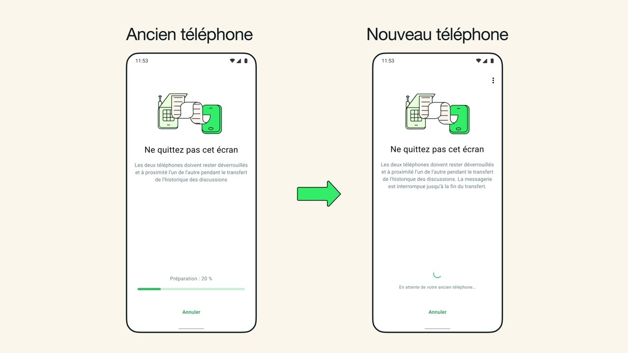 Comment transférer vos discussions vers un nouveau téléphone Android | WhatsApp