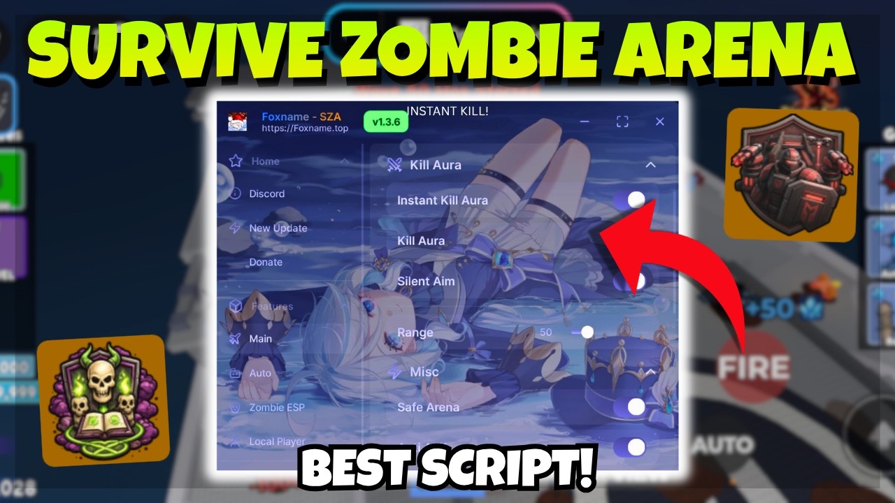[OP] Survive Zombie Arena Script | Kill Aura, Auto Farm, Auto Wave | Mobile/PC