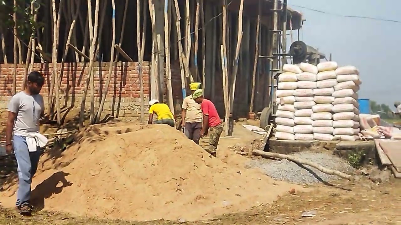 Slab casting work #maurya #construction 