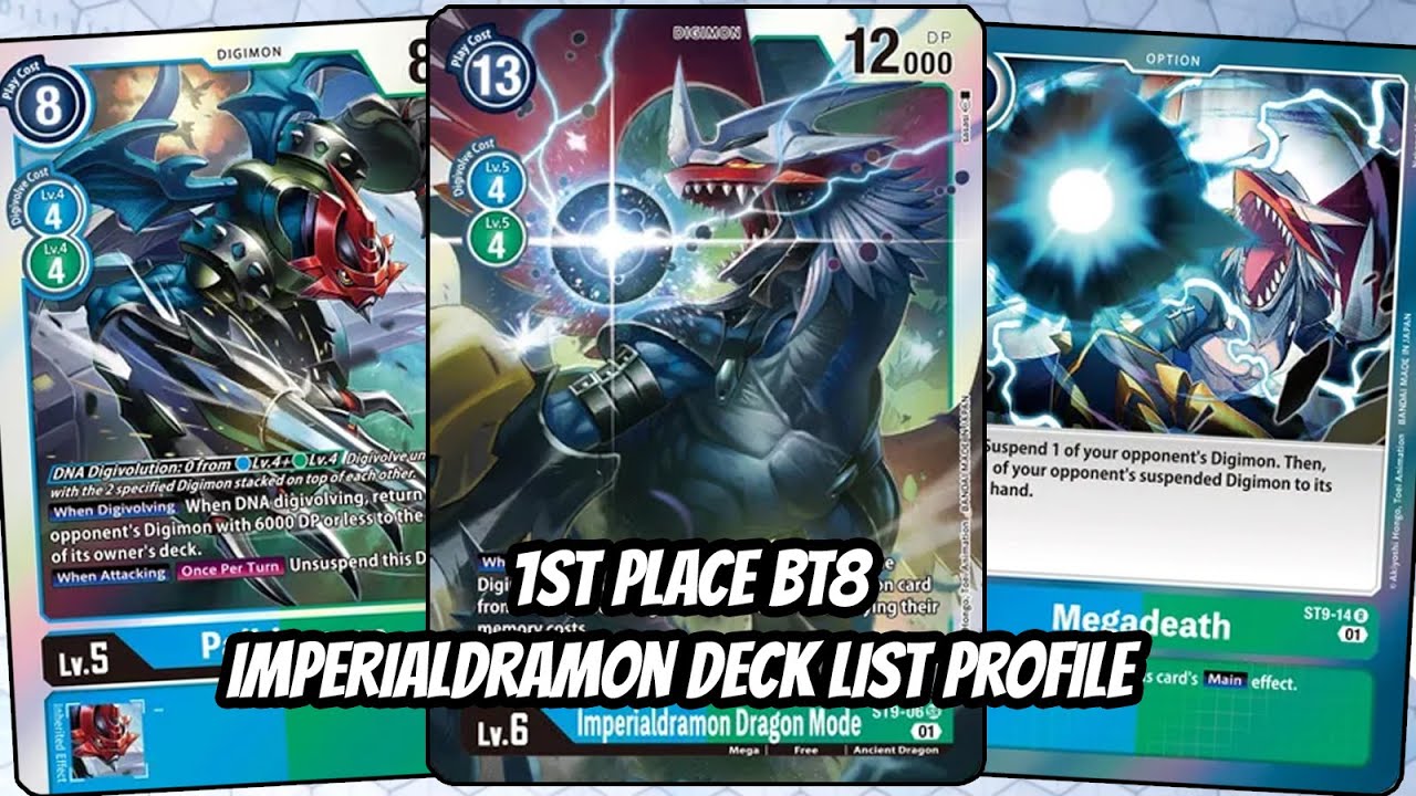 1-е место Профиль колоды Imperialdramon (Digimon TCG English BT8)