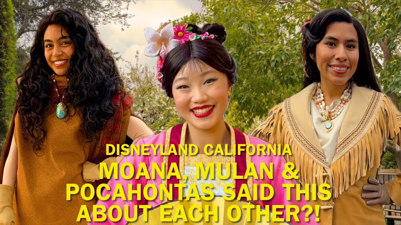 Moana, Mulan & Pocahontas Said THIS About Each Other? AMAZING Meet and Greets at Disneyland #disney